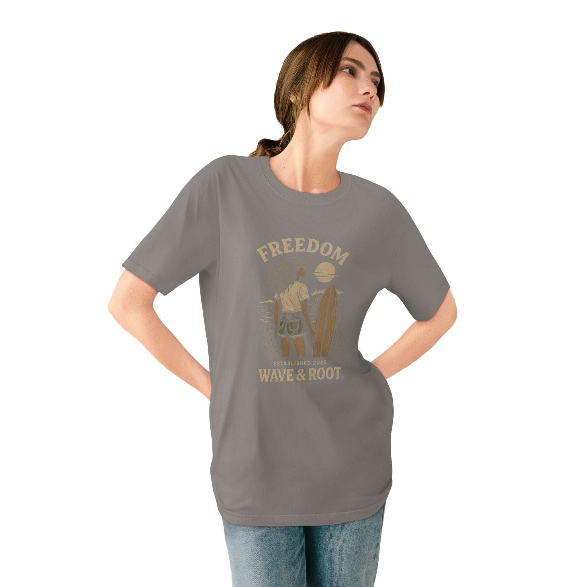 Wave & Root „Freedom Vintage Tee“ – für Frauen, die den Ozean im Herzen tragen